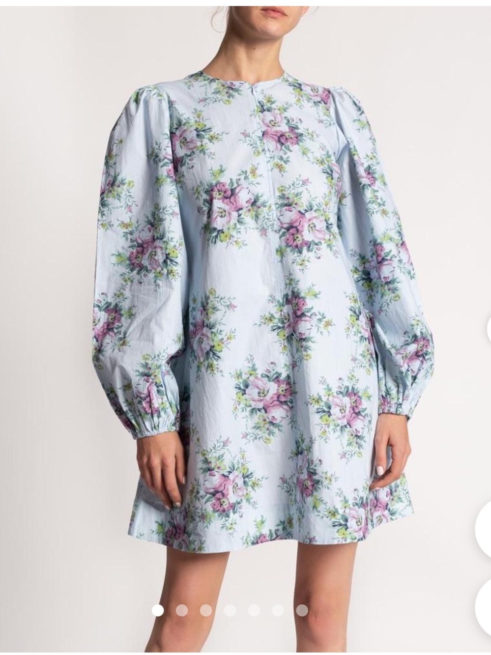 Ganni Floral Poplin Mini Dress